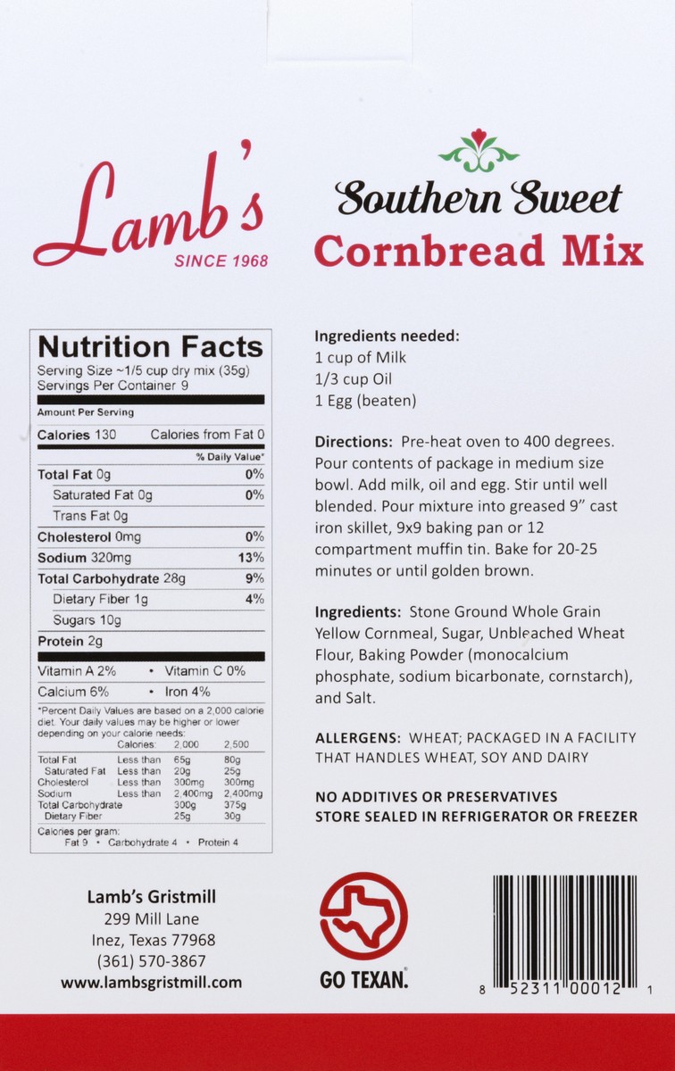 slide 6 of 6, Lamb's Cornbread Mix 11 oz, 11 oz