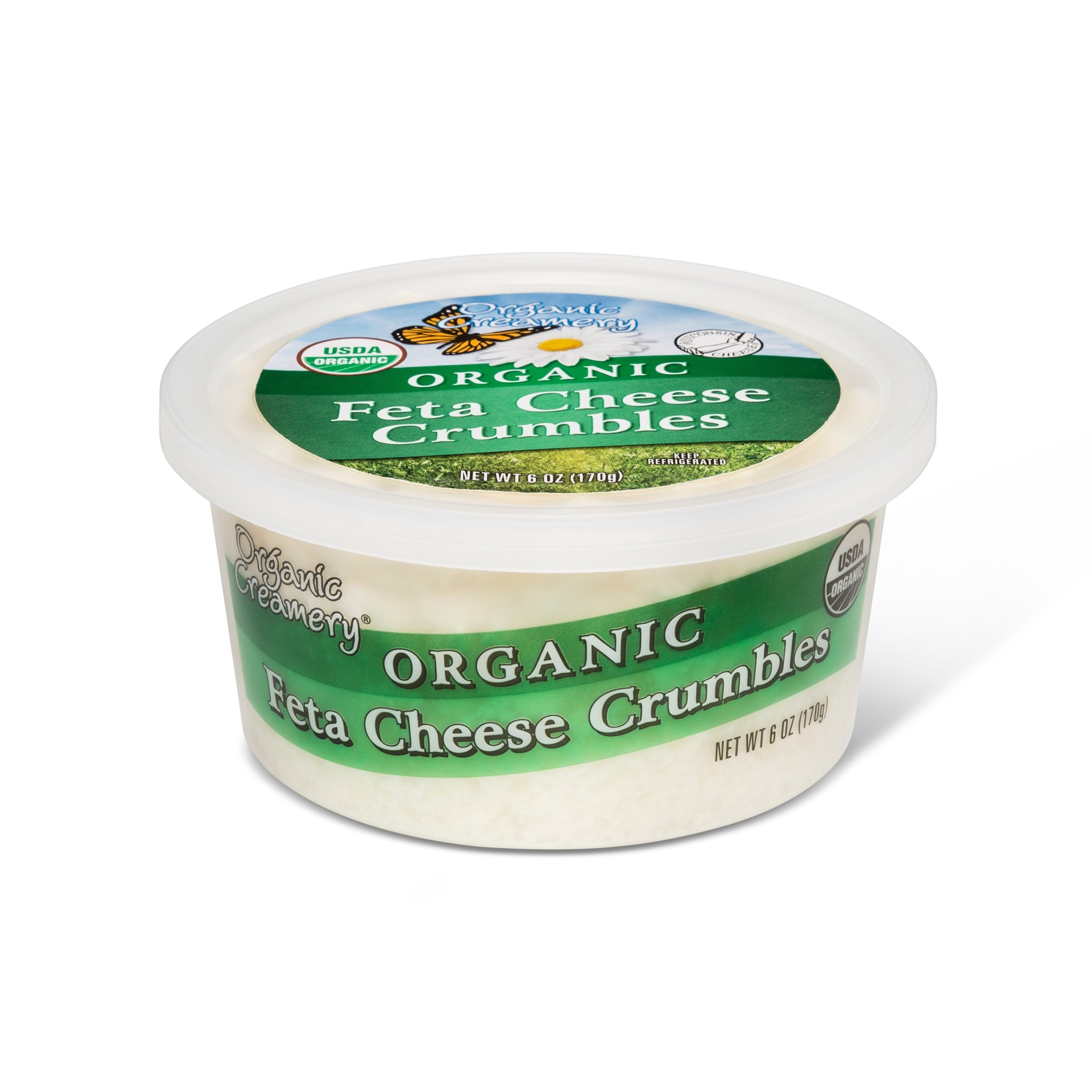 slide 1 of 1, Organic Creamery Feta Cheese Crumbles, 6 oz