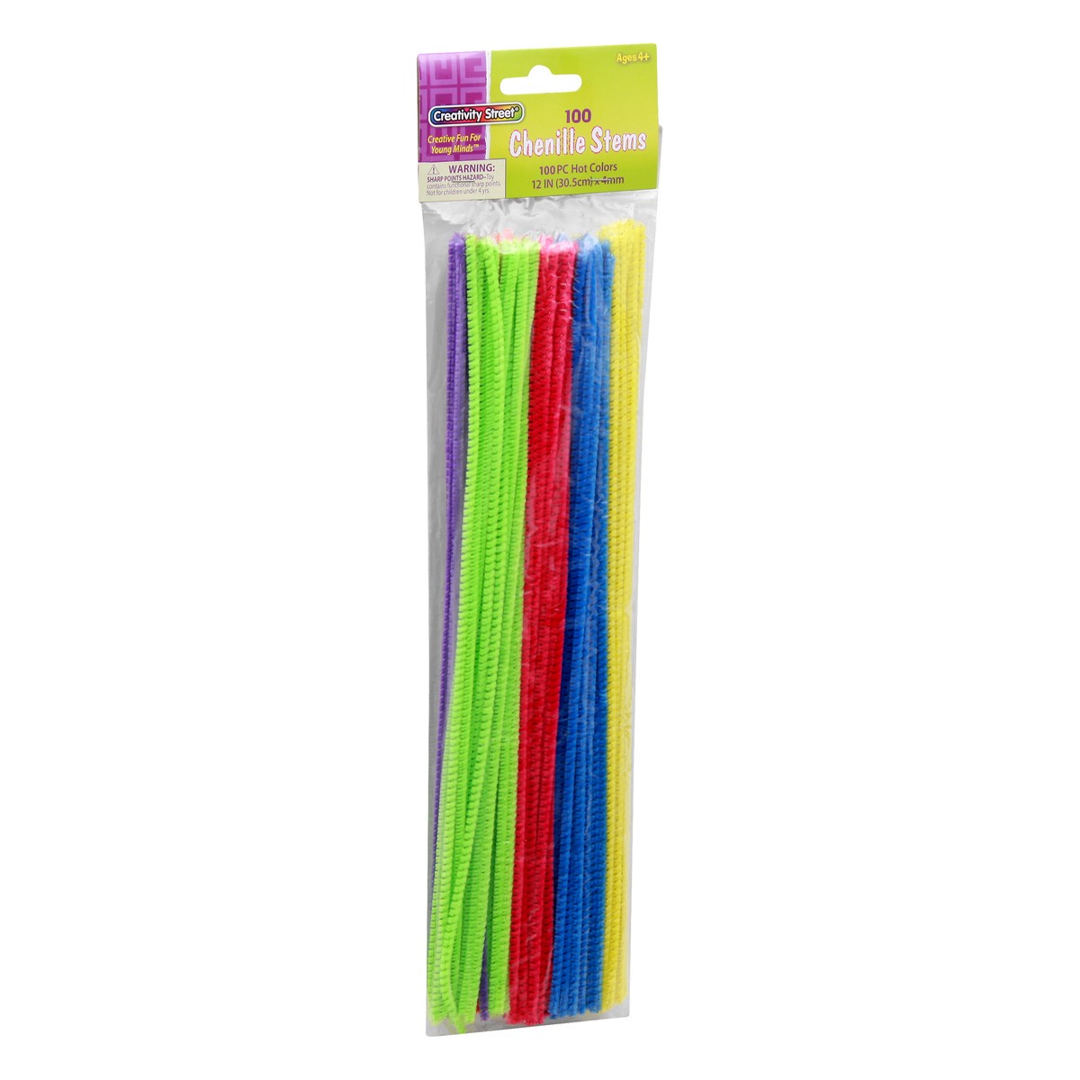 slide 2 of 10, Creativity Street Hot Colors Chenille Stems 100 ea, 100 ct