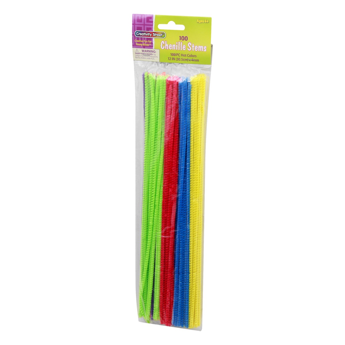 slide 7 of 10, Creativity Street Hot Colors Chenille Stems 100 ea, 100 ct