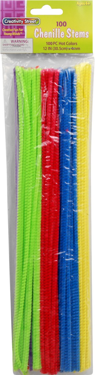 slide 3 of 10, Creativity Street Hot Colors Chenille Stems 100 ea, 100 ct