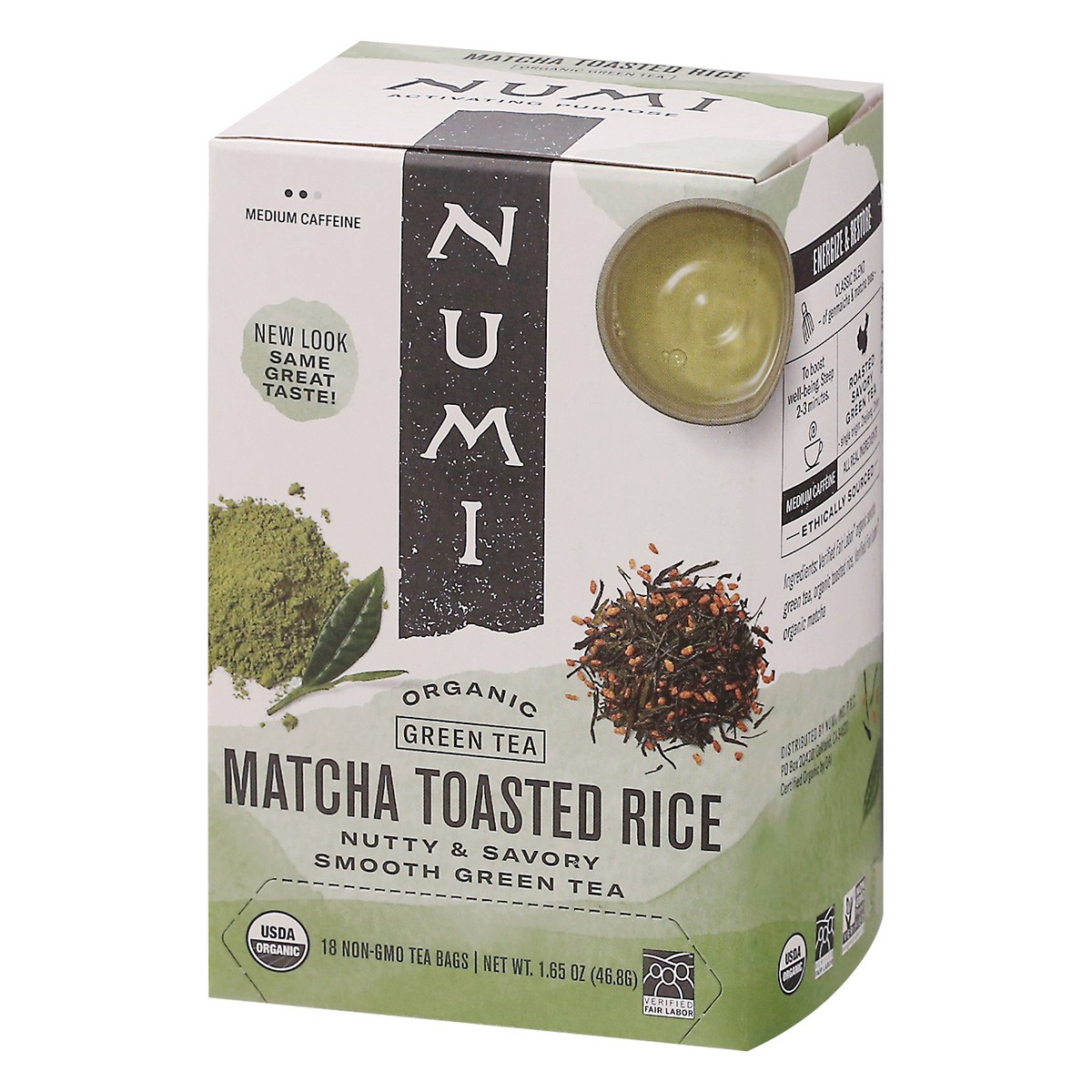 slide 12 of 12, Numi Organic Matcha Toasted Rice Green Tea 18 ea, 18 ct