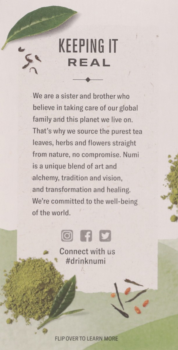 slide 9 of 12, Numi Organic Matcha Toasted Rice Green Tea 18 ea, 18 ct