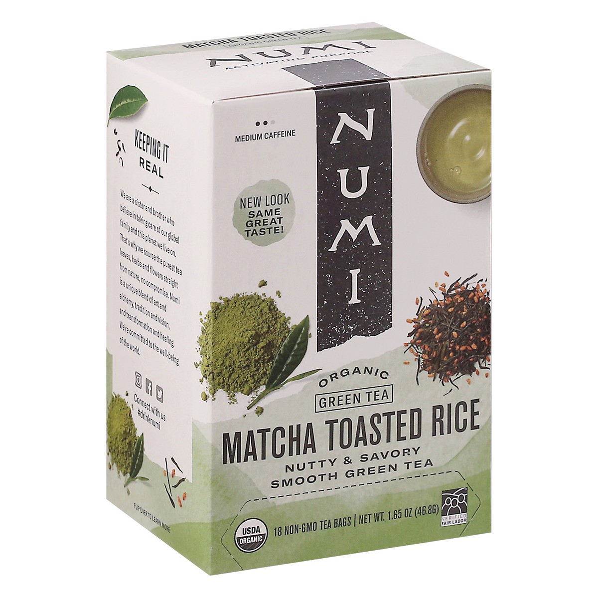 slide 2 of 12, Numi Organic Matcha Toasted Rice Green Tea 18 ea, 18 ct