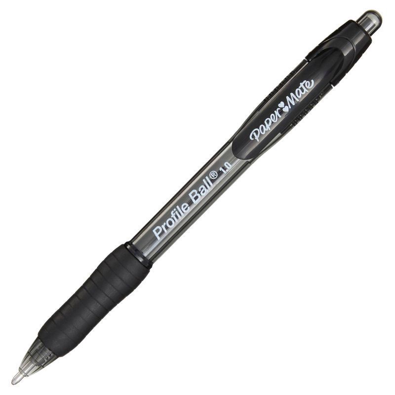 slide 2 of 6, Paper Mate Profile 4pk Ballpoint Pens 1.0mm Medium Tip Black, 4 ct