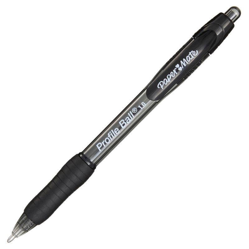 slide 4 of 6, Paper Mate Profile 4pk Ballpoint Pens 1.0mm Medium Tip Black, 4 ct