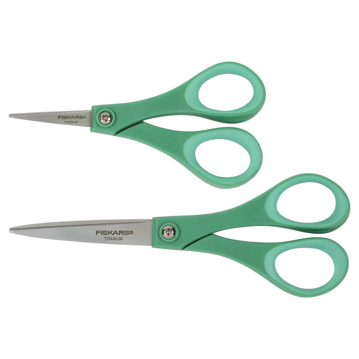 slide 1 of 1, Fiskars Performance Softgrip Titanium Fashion Scissor, 2 ct