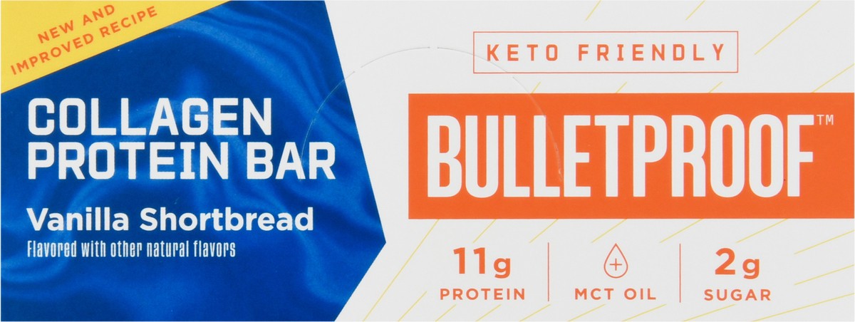 slide 2 of 14, Bulletproof Vanilla Shortbread Collagen Protein Bar 12 - 1.4 oz Bars, 12 ct