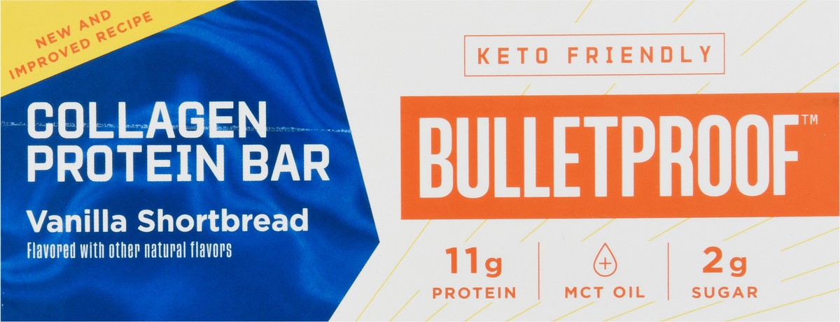 slide 14 of 14, Bulletproof Vanilla Shortbread Collagen Protein Bar 12 - 1.4 oz Bars, 12 ct