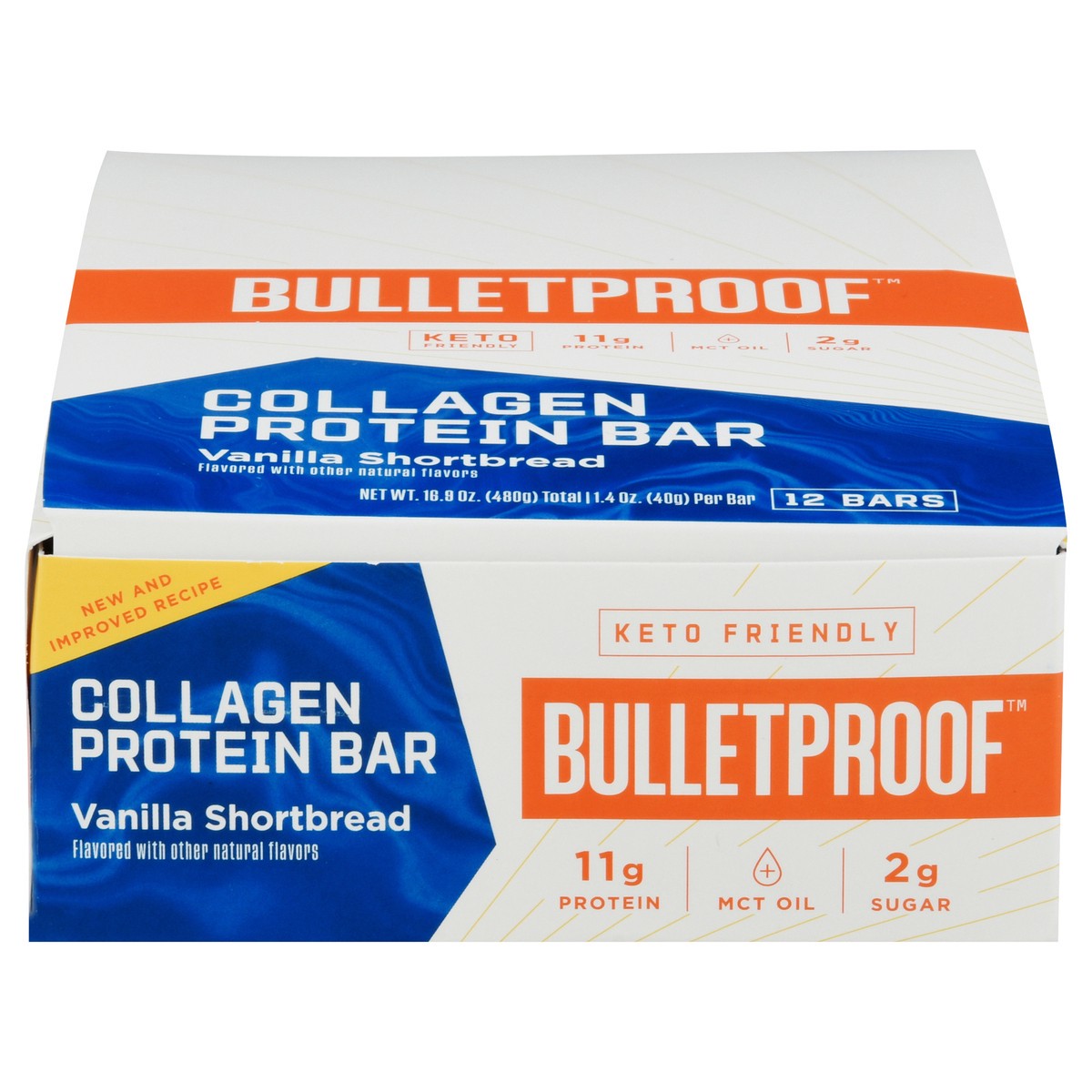 slide 1 of 14, Bulletproof Vanilla Shortbread Collagen Protein Bar 12 - 1.4 oz Bars, 12 ct