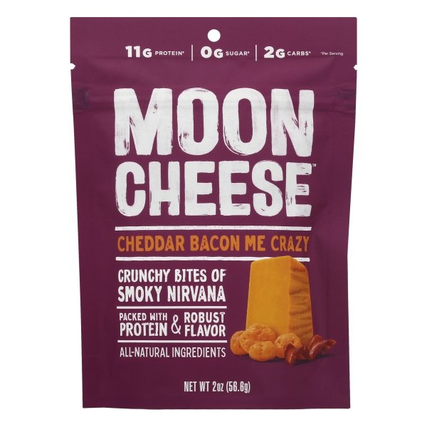 slide 1 of 1, Moon Cheese Cheese, Cheddar Bacon Me Crazy, 2 oz