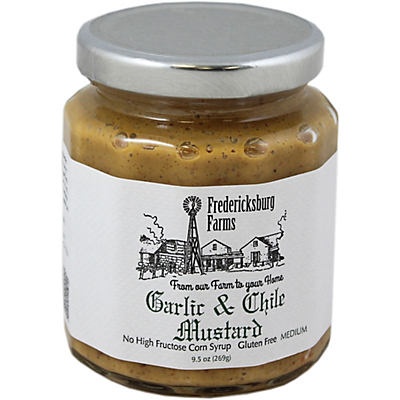 slide 1 of 1, Fredericksburg Farms Garlic & Chile Mustard, 8 oz