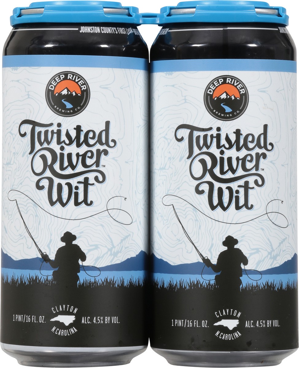 slide 8 of 9, Deep River Wit Twisted River Beer 4 - 1 pt Cans, 4 ct