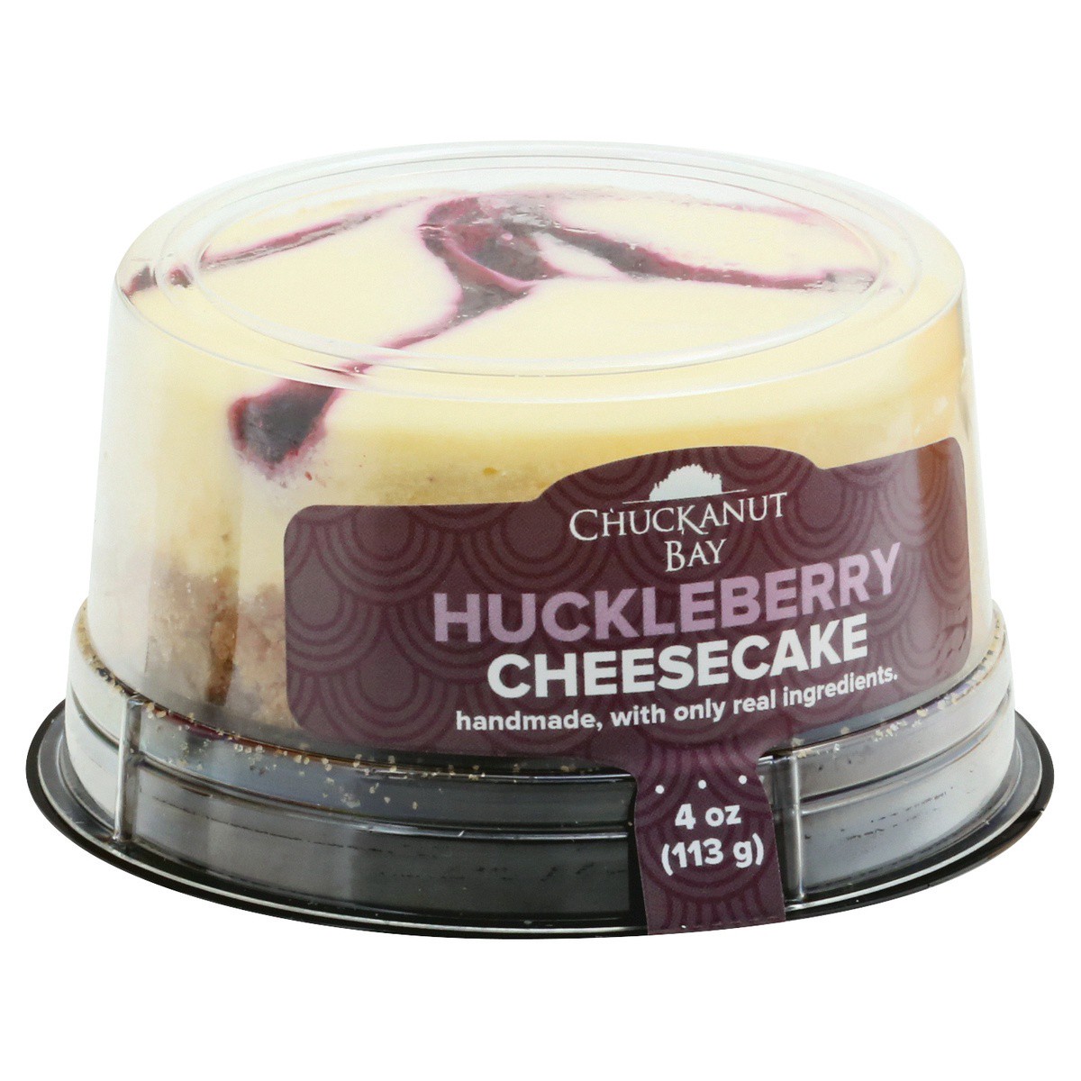 slide 3 of 9, Chuckanut Bay Huckleberry Cheesecake 4 oz, 4 oz