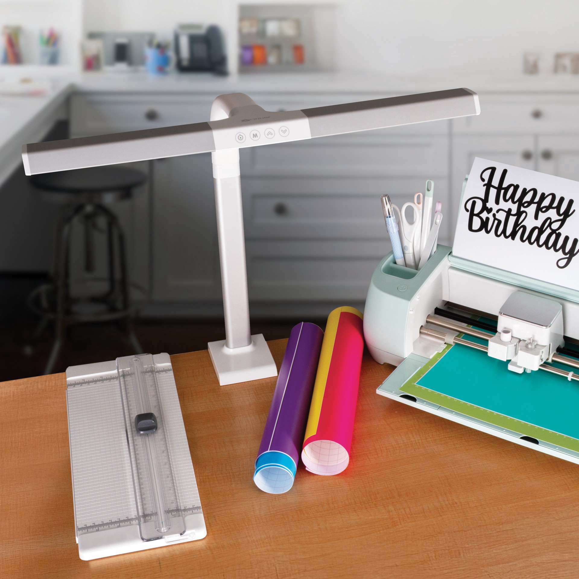 slide 6 of 10, Ott Lite Ottlite Extra Wide Area Led Clamp Lamp, 19.5 in