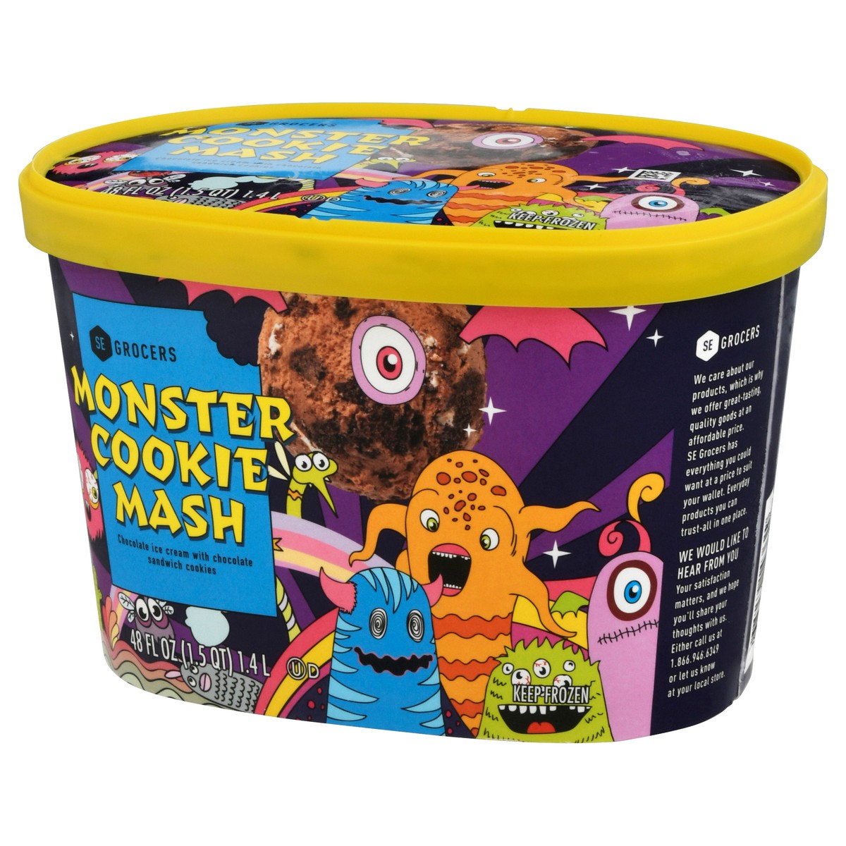 slide 2 of 11, SE Grocers Monster Cookie Mash Ice Cream 48 Ounces, 48 oz