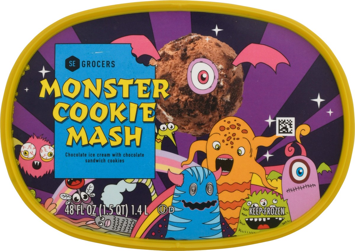slide 8 of 11, SE Grocers Monster Cookie Mash Ice Cream 48 Ounces, 48 oz