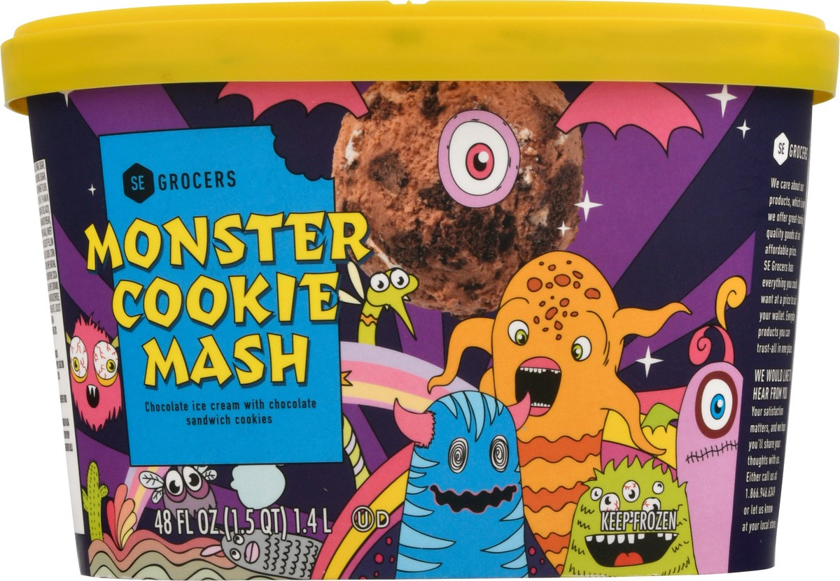 slide 9 of 11, SE Grocers Monster Cookie Mash Ice Cream 48 Ounces, 48 oz