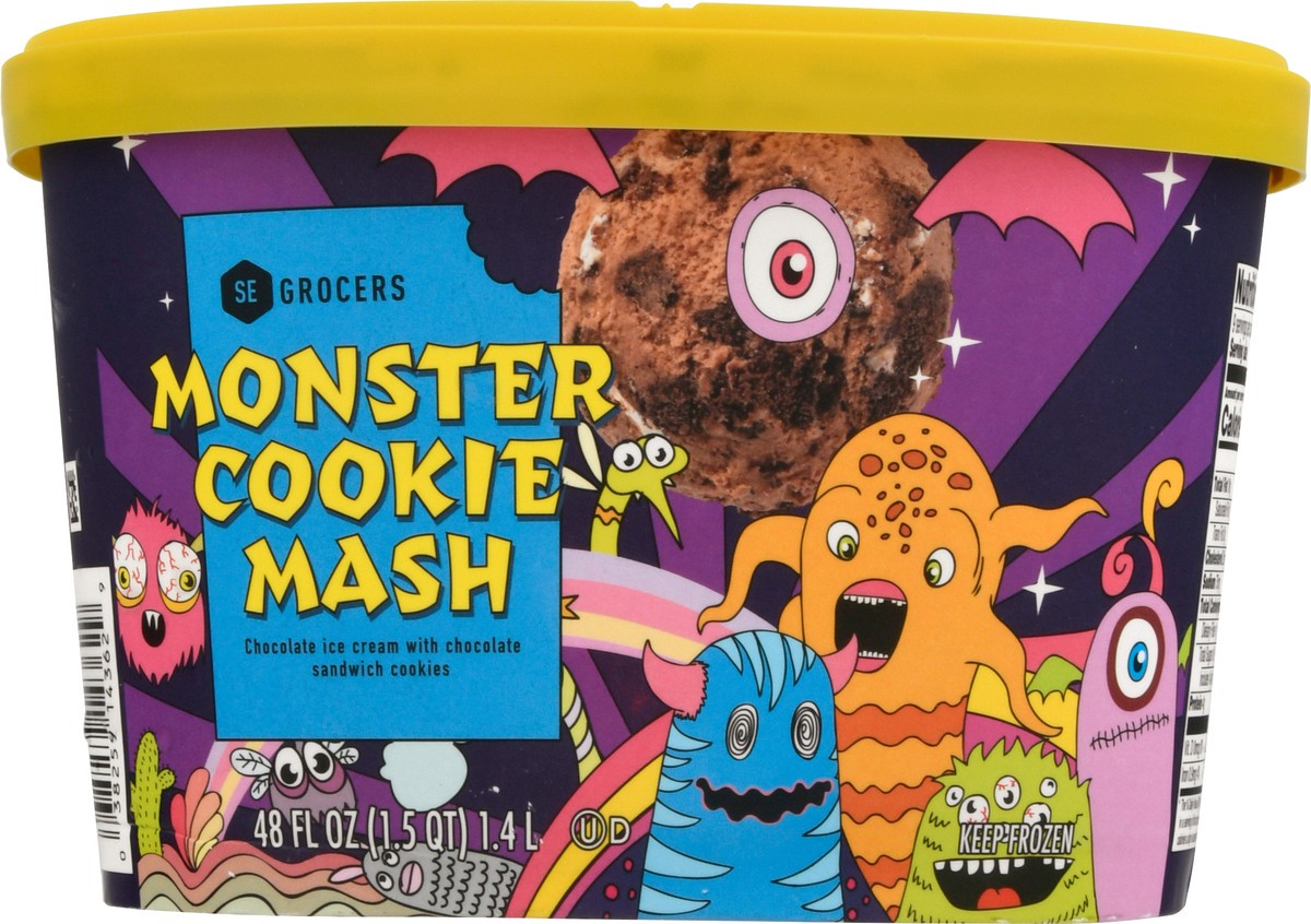 slide 6 of 11, SE Grocers Monster Cookie Mash Ice Cream 48 Ounces, 48 oz
