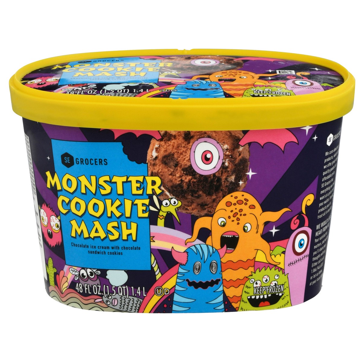 slide 4 of 11, SE Grocers Monster Cookie Mash Ice Cream 48 Ounces, 48 oz