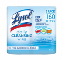 slide 1 of 1, Lysol Daily Cleanser Disinfecting Wipes, 2 pk; 160 ct