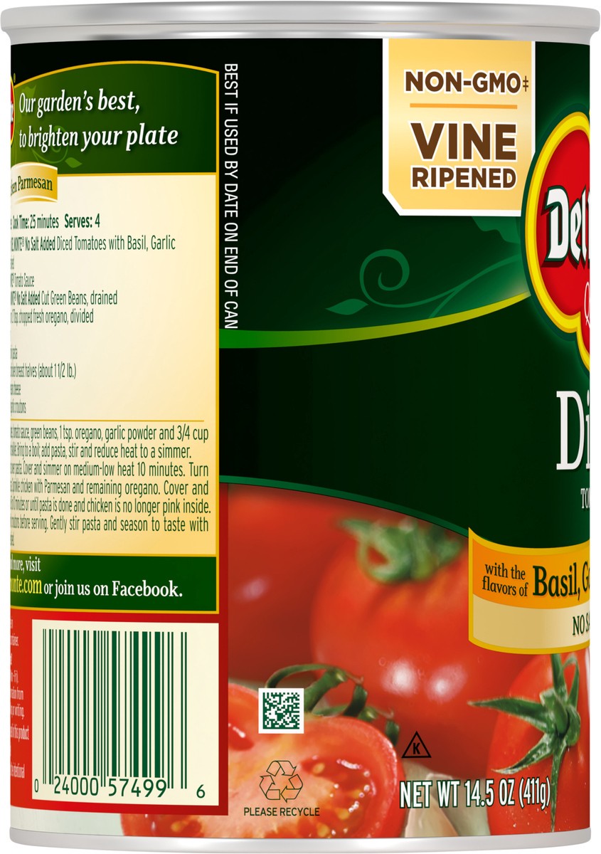 slide 9 of 10, Del Monte Diced Basil, Garlic & Oregano Tomatoes 14.5 oz Can, 14.5 oz