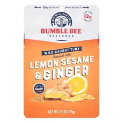 Bumble Bee Wild Caught Lemon Sesame & Ginger Tuna 2.5 oz