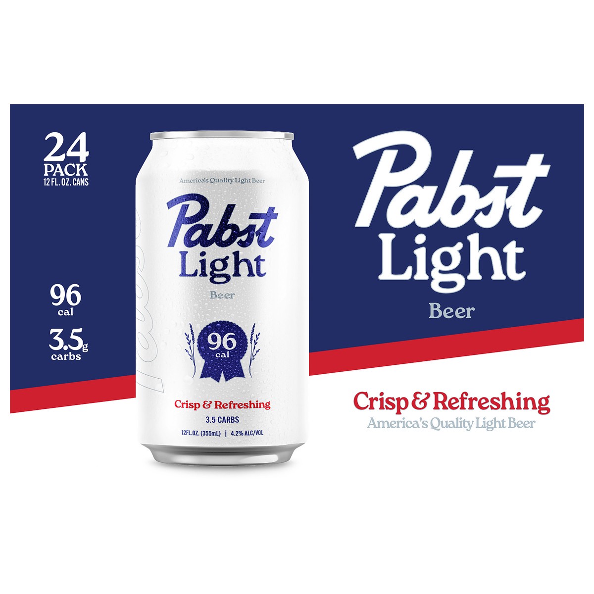 slide 6 of 9, Pabst Light Beer, 24 pack, 12 fl oz Aluminum Cans, 4.2% ABV, Domestic Lager, Milwaukee, WI, 12 ct