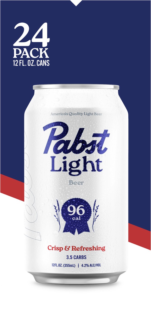slide 3 of 9, Pabst Light Beer, 24 pack, 12 fl oz Aluminum Cans, 4.2% ABV, Domestic Lager, Milwaukee, WI, 12 ct