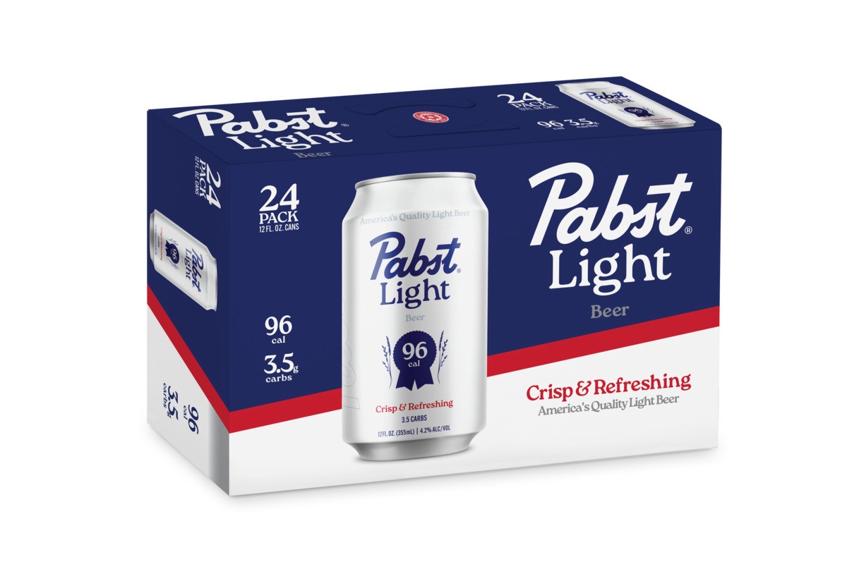 slide 1 of 9, Pabst Light Beer, 24 pack, 12 fl oz Aluminum Cans, 4.2% ABV, Domestic Lager, Milwaukee, WI, 12 ct