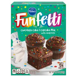 Pillsbury Funfetti Chocolate Cake Mix with Candy Bits, 15.25 Oz Box