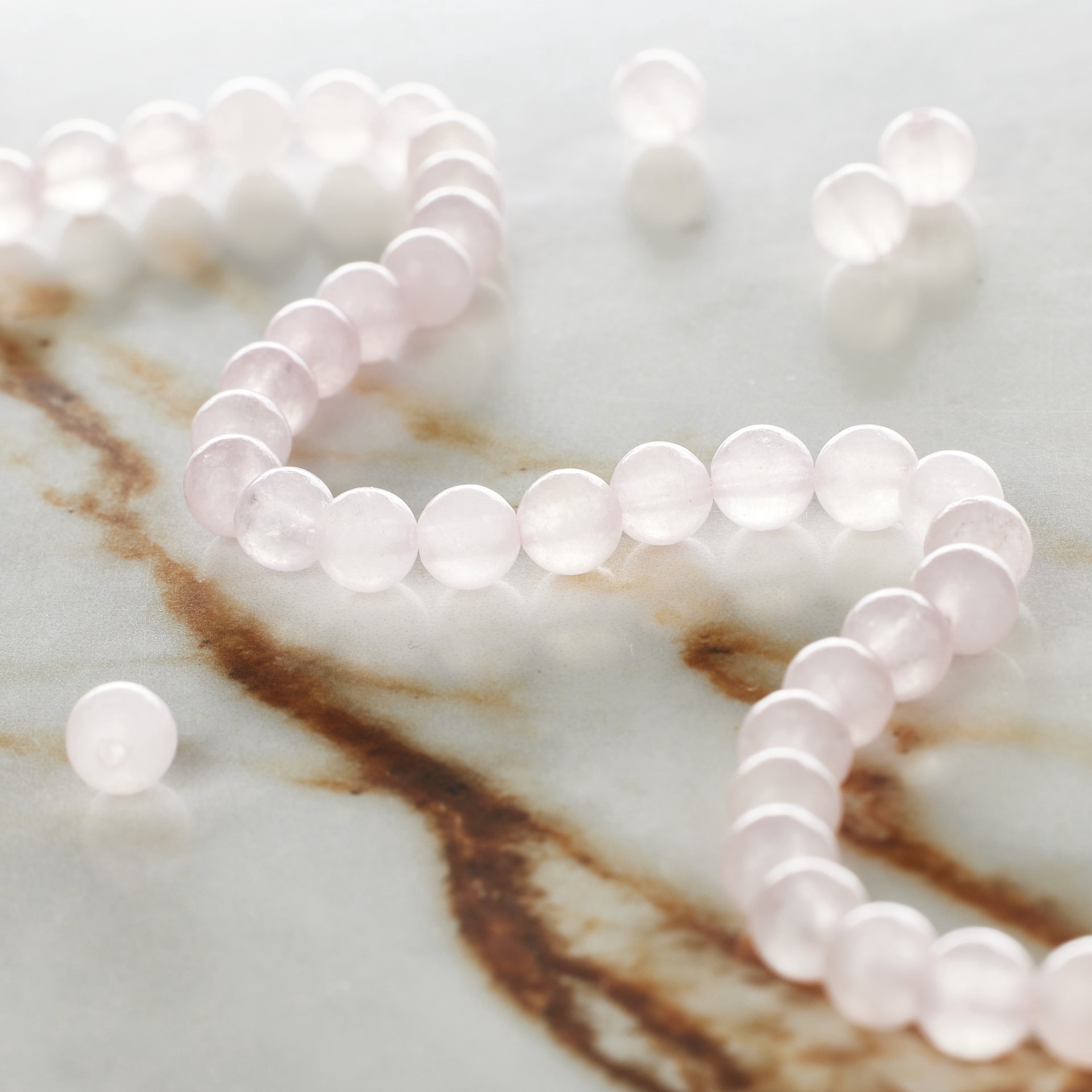 slide 3 of 3, Rose Quartz Round Beads, 6mm By Bead Landing, 6 mm