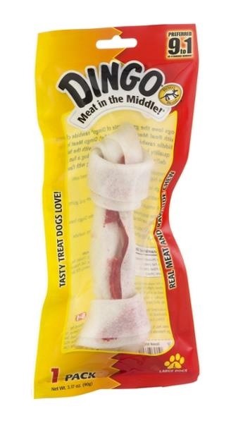 slide 1 of 2, Dingo Large Meat Rawhide Dog Chew, 2.8 oz