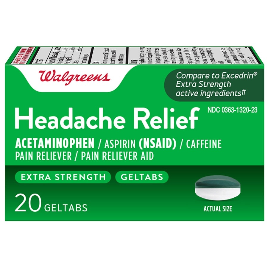 slide 1 of 5, Walgreens Headache Relief, 20 ct