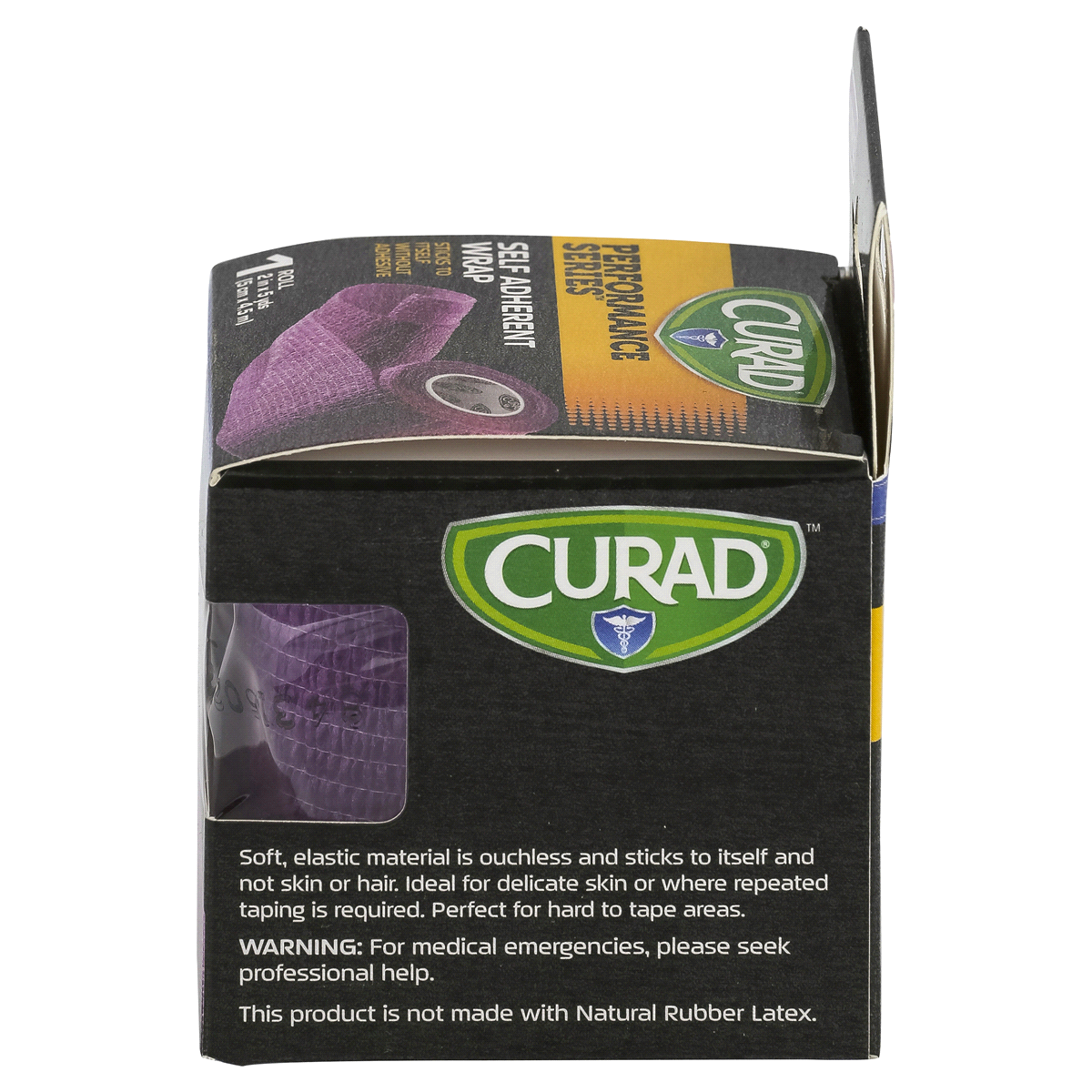 slide 3 of 4, Curad Performance Series Self Adherent Wrap, Purple, 2 in x 5 yd Roll, 1 ct