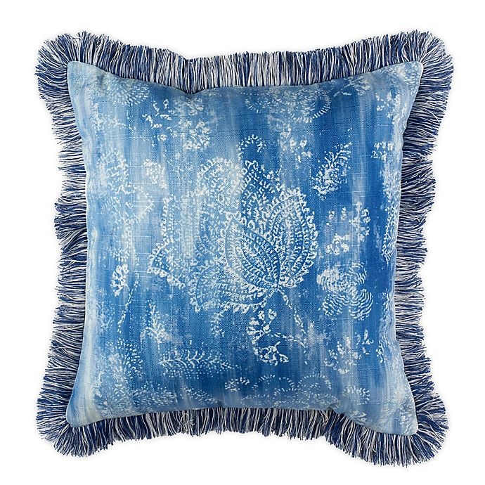 slide 1 of 3, Safavieh Kayden Square Throw Pillow - Blue/Cream, 1 ct