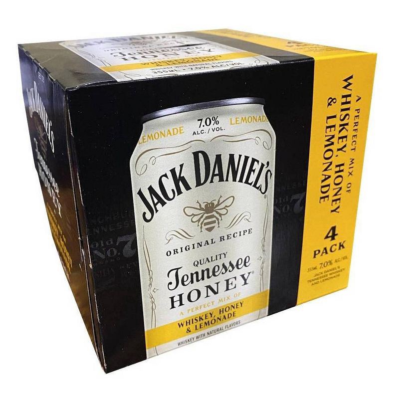 slide 1 of 3, Jack Daniel's 4 Pack Tennesse Honey Whiskey 4 ea, 4 ct