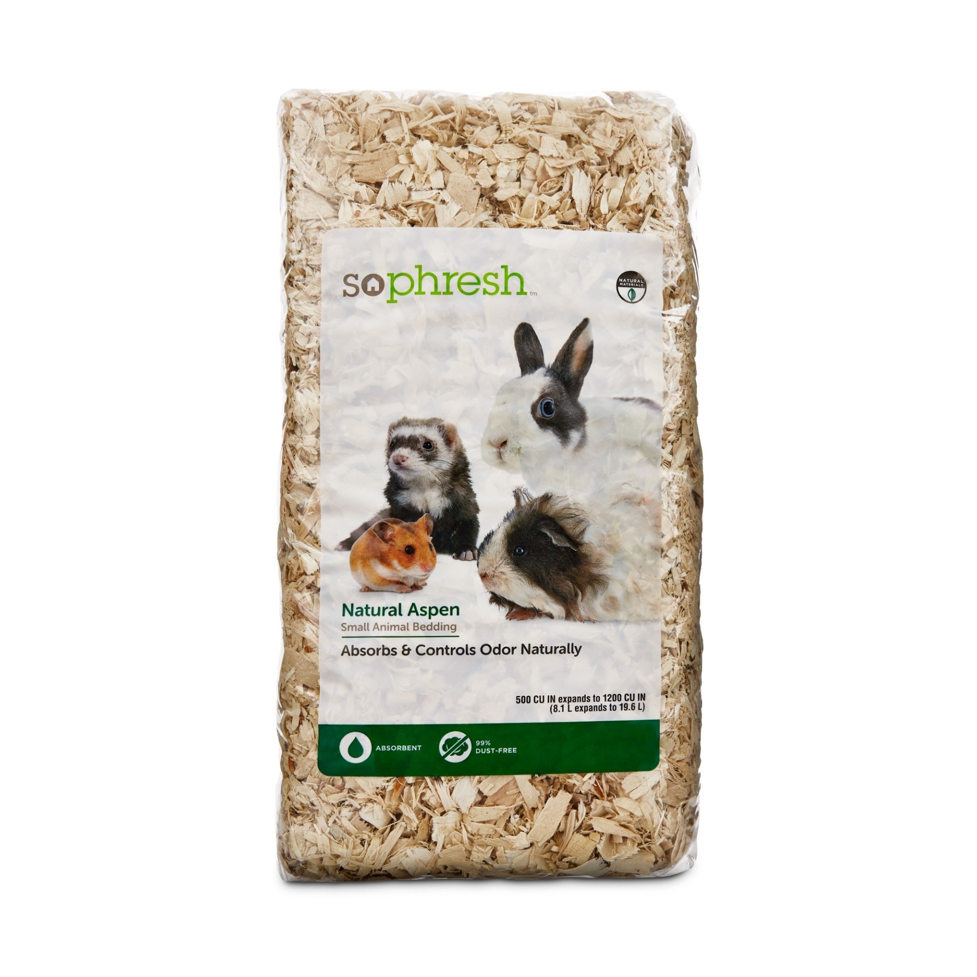 slide 1 of 1, So Phresh Natural Aspen Small Animal Bedding, 8.1 liter