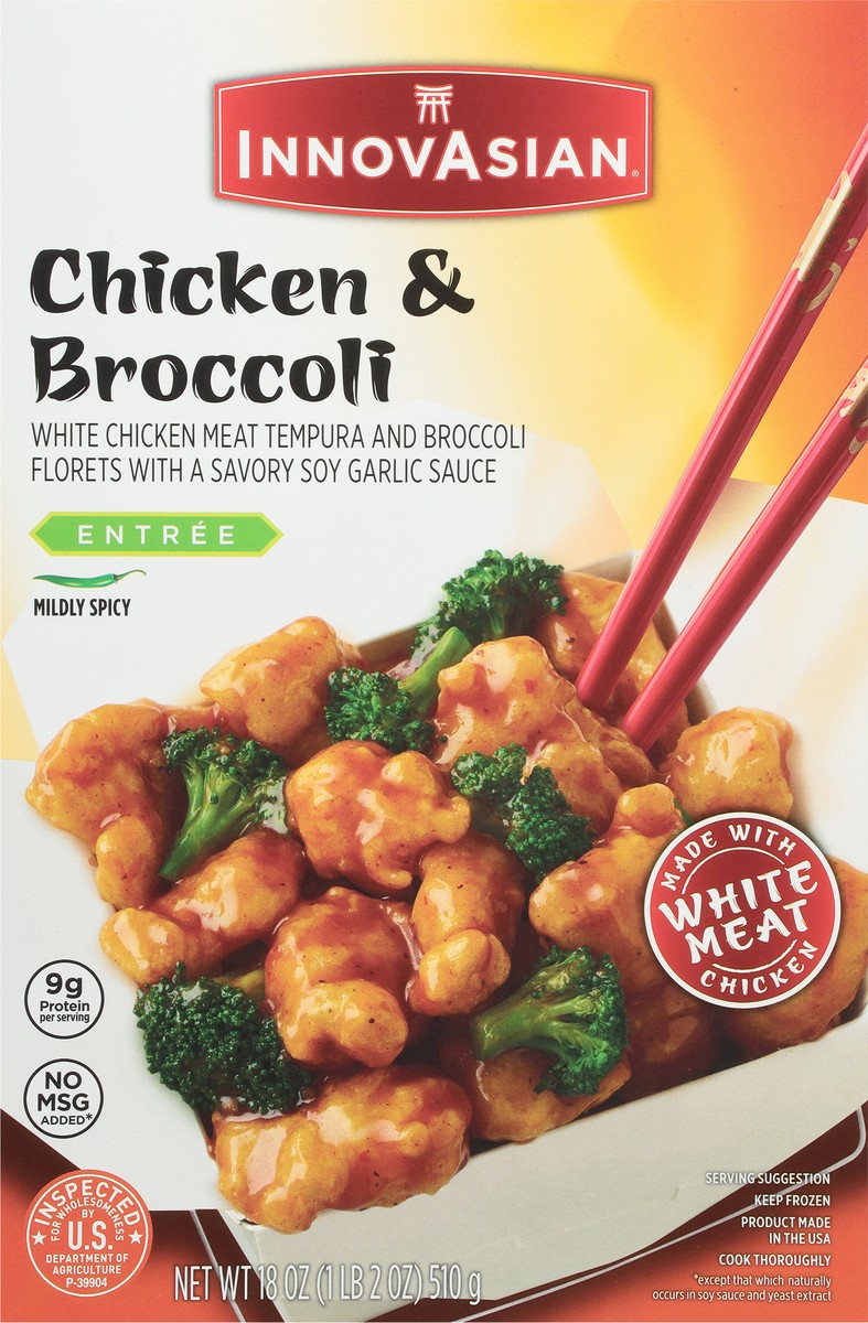 slide 3 of 11, InnovAsian Entree Mildly Spicy Chicken & Broccoli 18 oz, 18 oz