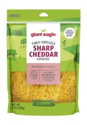 Giant Eagle Fancy Shredded Sharp Cheddar Cheese