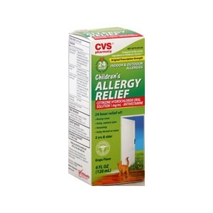 slide 1 of 1, CVS Pharmacy Children's Allergy Relief Grape Flavor, 4 fl oz; 120 ml