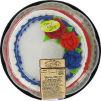 slide 1 of 1, Bakery Fresh White Simply Satin Yellow Single Layer Cake, 18 oz