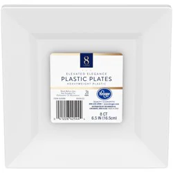 Kroger Elevated Elegance Heavyweight Plastic Plates 8 Count