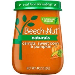 Beech-Nut Naturals Stage 2 (6+ months) Carrots Sweet Corn & Pumpkin 4 oz