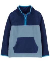 Oshkosh Kid Quarter-Zip Microfleece Pullover Blue 14