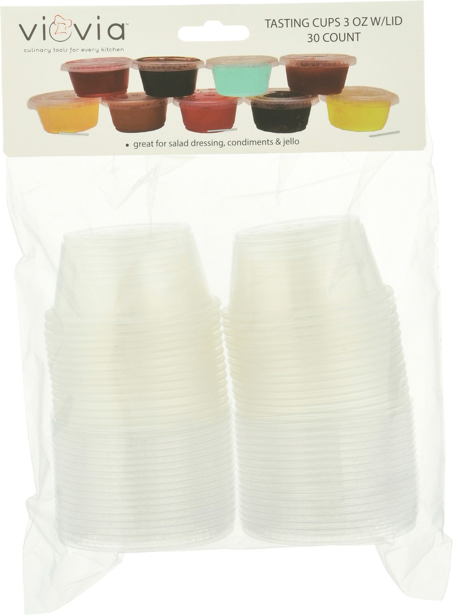 slide 5 of 11, Viovia 3 Ounce Tasting Cups with Lid 30 ea, 30 ct