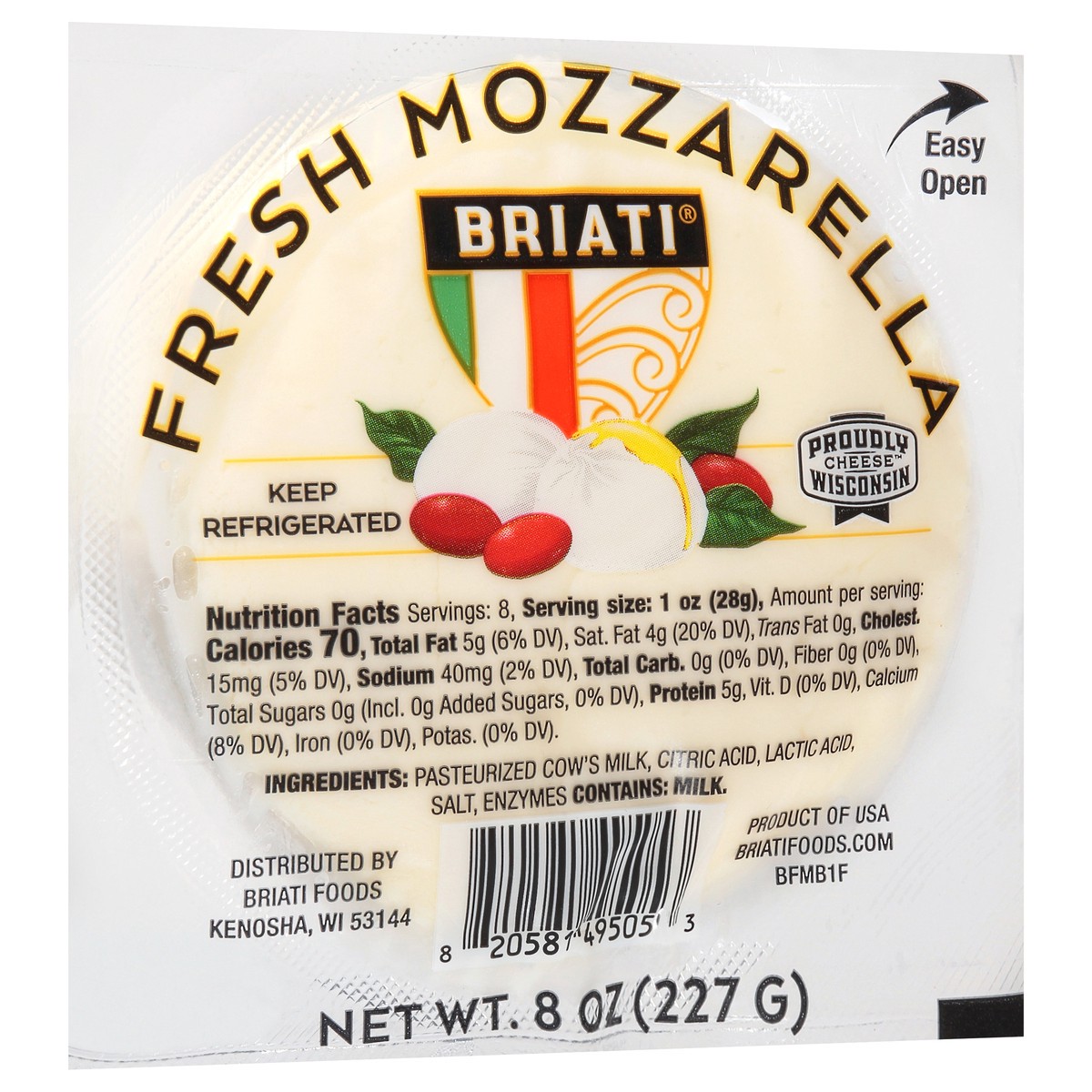 slide 10 of 14, Briati Fresh Mozzarella Cheese 8 oz, 8 oz