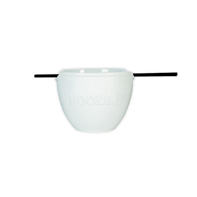 slide 1 of 2, Everyday White by Fitz and Floyd Bistro Noodle Bowl with Chopsticks, 1 ct