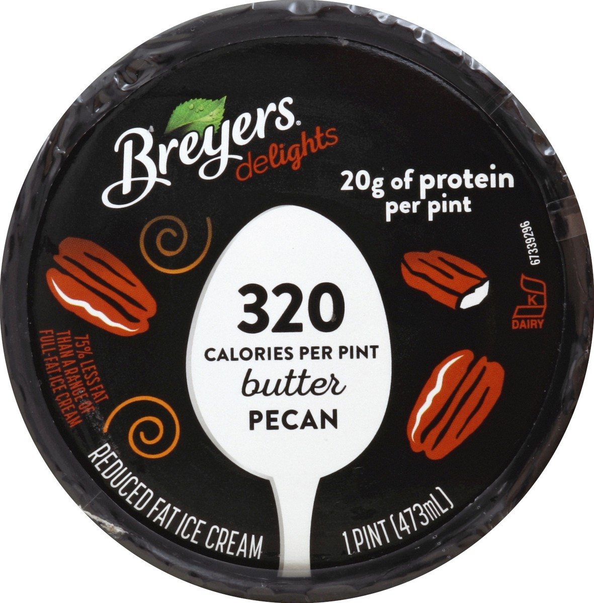 slide 2 of 6, Breyers Delights Butter Pecan Ice Cream, 1 pint