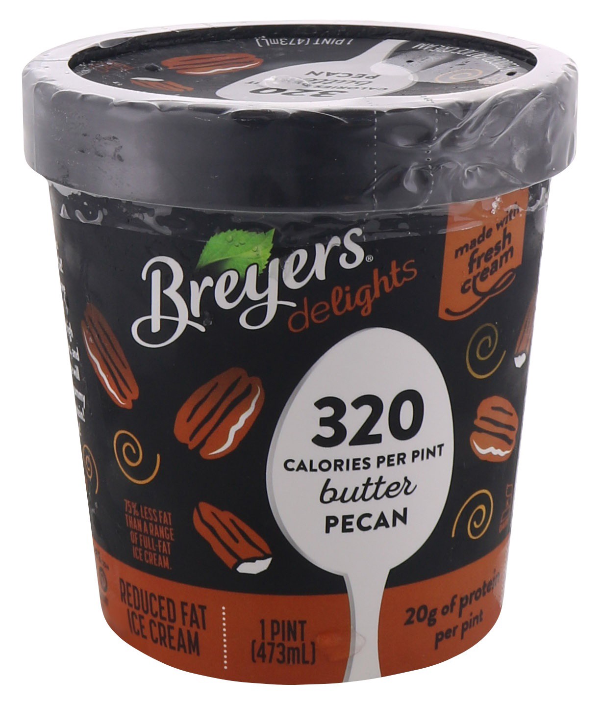 slide 1 of 6, Breyers Delights Butter Pecan Ice Cream, 1 pint